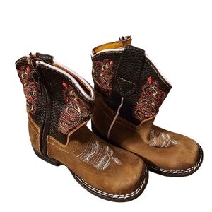 Kids Western Cowboy Boots - Brown and Black